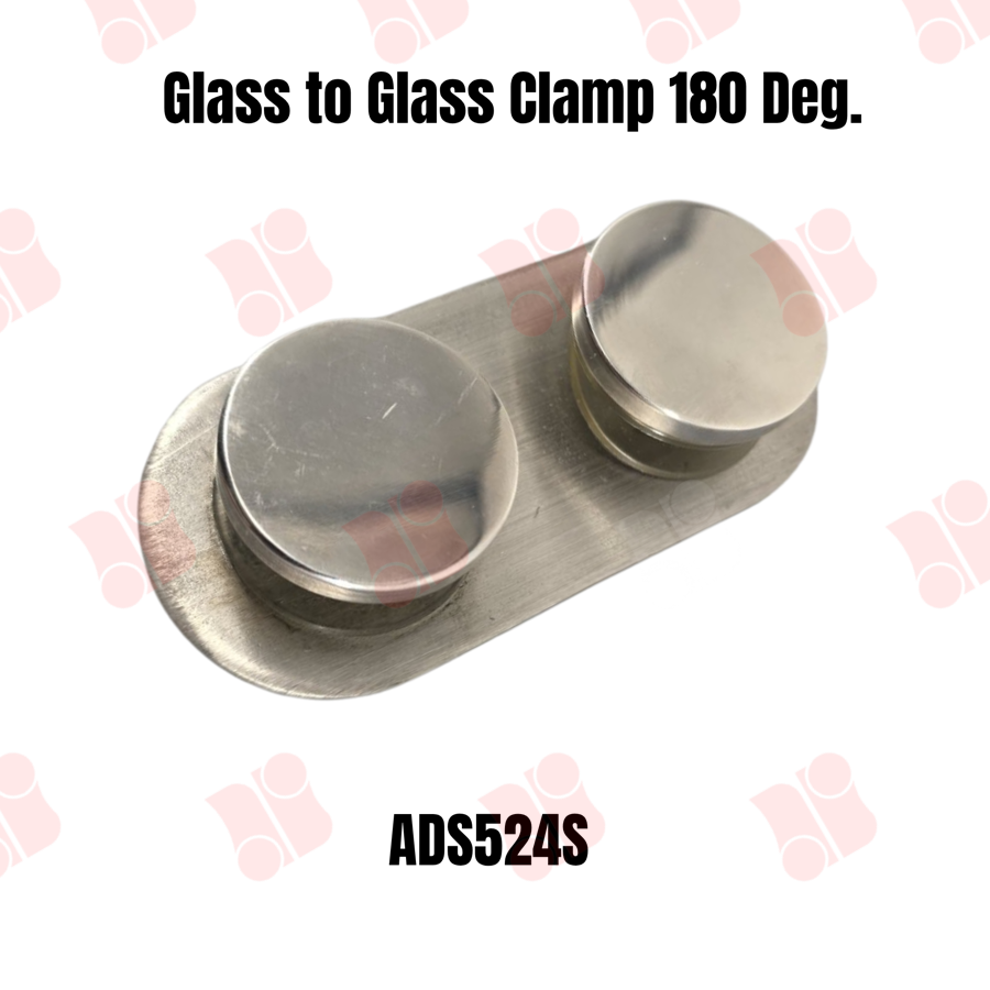 Glass to Glass Clamp 180° (Round)