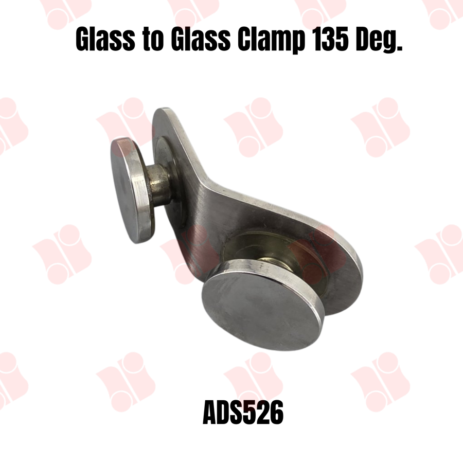 Glass to Glass Clamp 135° (Round)